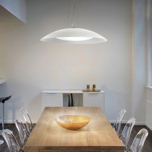 Skontrolujte Závesné svietidlo Ideallux Lena SP3 D74 biele sklo 3xE27 052786