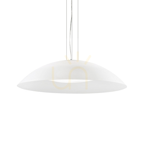 Skontrolujte Závesné svietidlo Ideallux Lena SP3 D74 biele sklo 3xE27 052786