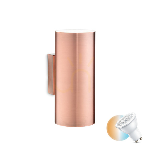 Skontrolujte Nástenné svietidlo Ideallux Look AP2 Rame medené 2xGU10 164847