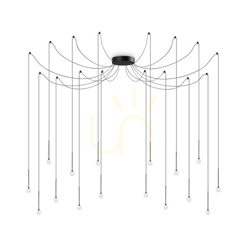 Skontrolujte Závesné svietidlo Ideallux Lucciola SP16 Nero čierne 16W 20 cm 284002