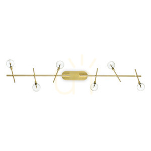 Plafón Ideallux Maracas PL6 mosadzný 6x G4 200361 small 0
