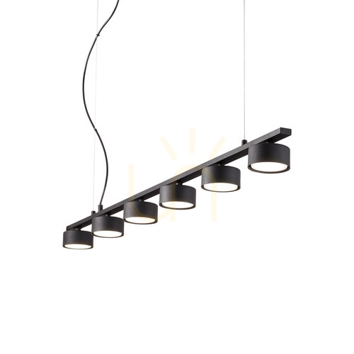 Skontrolujte Závesné svietidlo Ideallux Minor Linear SP6 čierne 115 cm 235486
