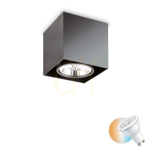 Skontrolujte Plafón Ideallux Mood PL1 D15 Square Nero čierny GU10 243931