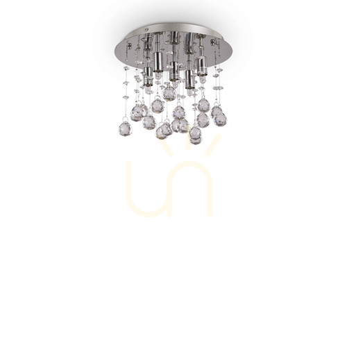 Skontrolujte Plafón Ideallux Moonlight PL5 chróm krištáľ 5xG9 26 cm 094649
