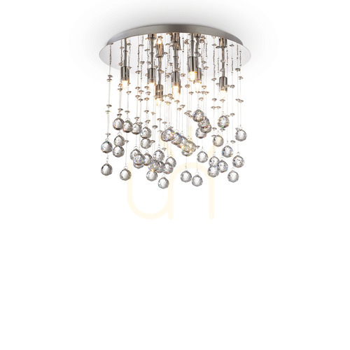 Skontrolujte Plafón Ideallux Moonlight PL8 Cromo chróm krištáľ 40 cm 077796