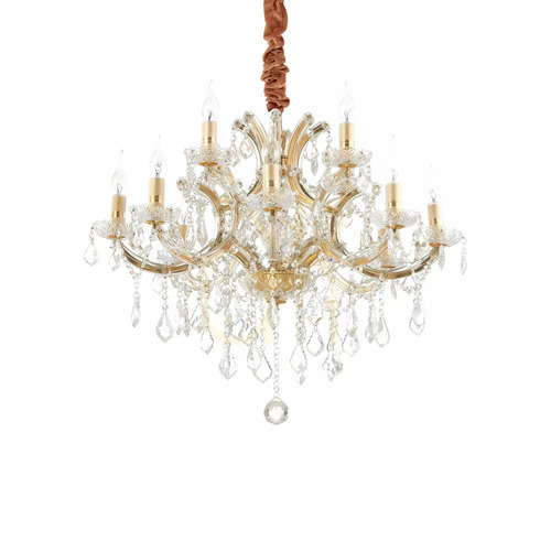 Skontrolujte Závesné svietidlo Ideallux Napoleon SP12 Oro zlaté 12xE14 74 cm 167404