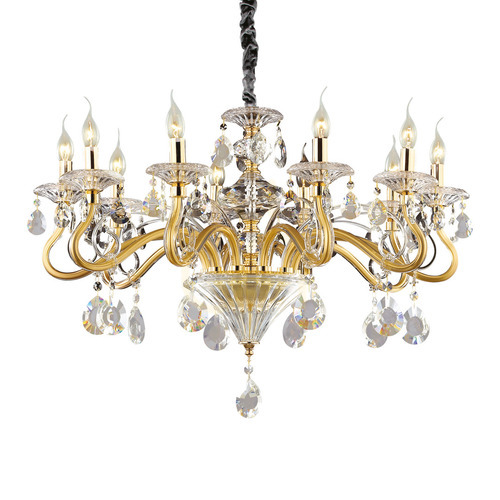 Skontrolujte Prívesné svetlo Ideallux Negresco SP10 Oro zlaté 10xE14 85 cm 087771