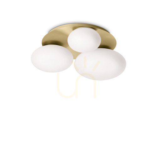 Skontrolujte Plafón Ideallux NINFEA PL3 mosadzný 3xGX53 46 cm 293660
