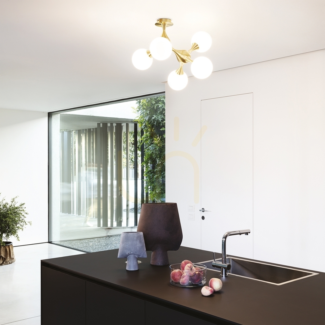 Náhľad Plafón Ideallux NODI PL5 bianco biely chróm 5xE14 55 cm 073712 Plafón Ideallux NODI PL5 bianco biely chróm 5xE14 55 cm 073712