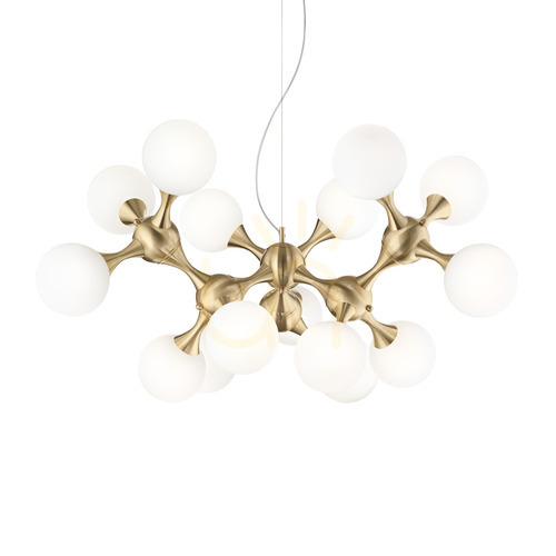 Skontrolujte Závesné svietidlo Ideallux Nodi SP15 mosadz 15xE14 Ø105 cm 241012