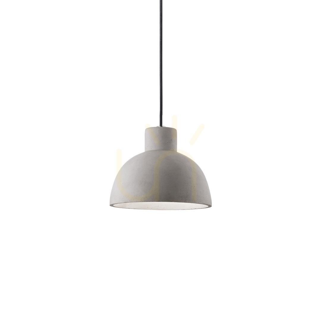 Lampă suspendată Ideallux OIL SP1 gri beton E27 20,5 cm 129082