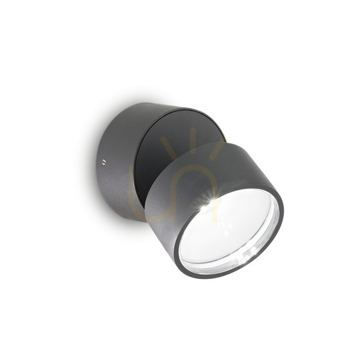 Skontrolujte Vonkajšie nástenné svietidlo Ideallux OMEGA Round antracit 7W 3000K 285450