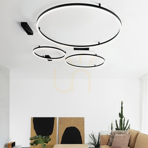 Skontrolujte Plafón Ideallux Oracle Slim D050 Round čierny LED 29W 3000K 50 cm 265988