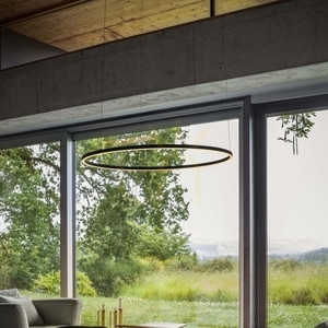 Závesné svietidlo Ideallux Oracle Slim D090 Round čierne LED 42W 3000K DALI 304427 small 3