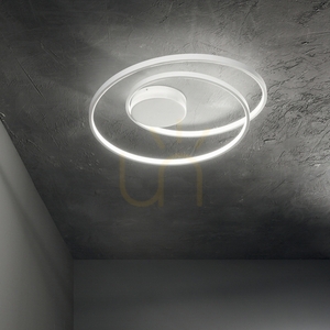 Plafón LED Ideallux OZ 253688 biely 60 cm 47W 3000K small 2