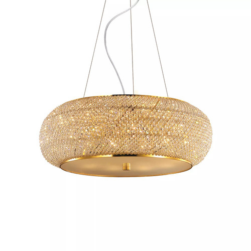 Skontrolujte Závesné svietidlo Ideallux PASHA SP10 ORO zlaté 10xE14 55 cm 082257