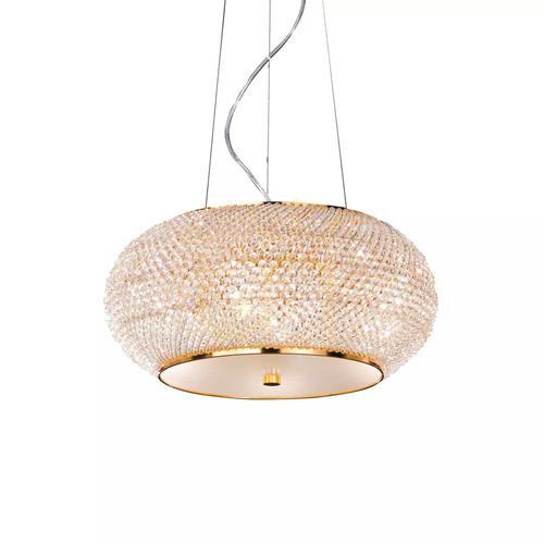 Skontrolujte Závesné svietidlo Ideallux Pasha SP6 ORO zlaté 6xE14 Ø40 cm 082172