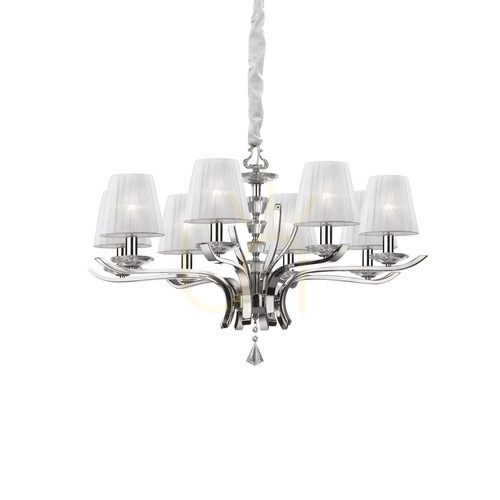 Skontrolujte Závesné svietidlo Ideallux Pegaso SP8 Bianco biele 8xE14 76 cm 059242