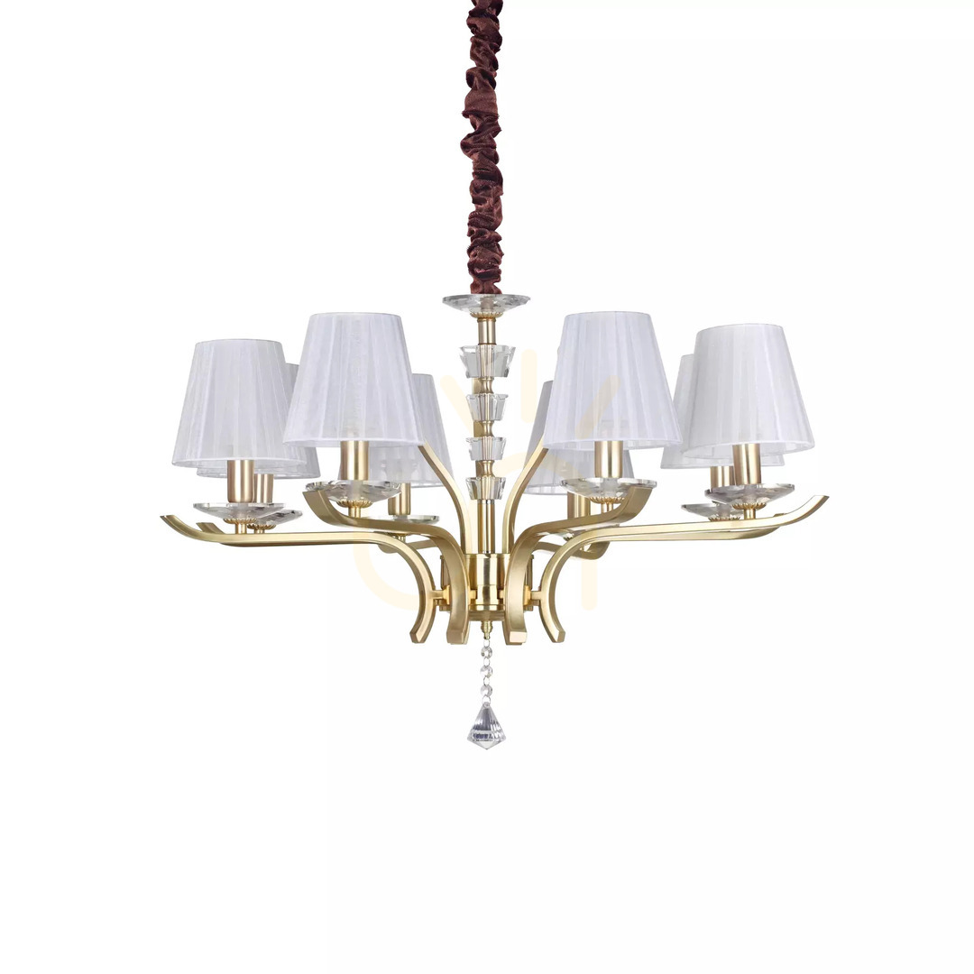 vyhliadka Prívesné svetlo Ideal Lux Pegaso SP8 mosadz 8xE14 Ø76 cm 197739 Prívesné svetlo Ideal Lux Pegaso SP8 mosadz 8xE14 Ø76 cm 197739