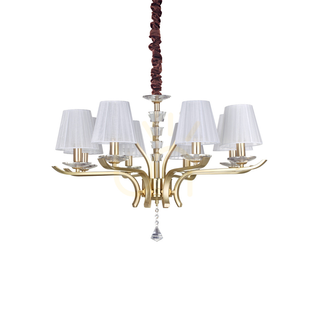 Skontrolujte Prívesné svetlo Ideal Lux Pegaso SP8 mosadz 8xE14 Ø76 cm 197739 Prívesné svetlo Ideal Lux Pegaso SP8 mosadz 8xE14 Ø76 cm 197739