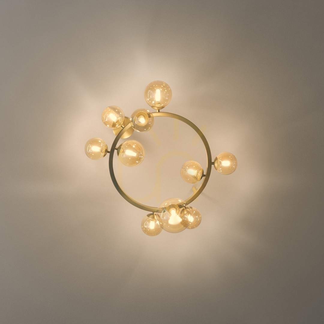 Šou Plafón Ideallux Perlage PL10 Bianco biely mosadzný 10xG9 70 cm 327815 Plafón Ideallux Perlage PL10 Bianco biely mosadzný 10xG9 70 cm 327815