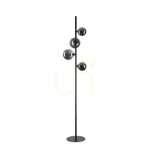Skontrolujte Stojanová lampa Ideallux Perlage PT4 Fumé 306988 4xG9 čierna/sklo