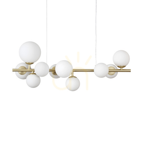 Skontrolujte Závesné svietidlo Ideallux Perlage SP10 Bianco biele 10xG9 mosadz 283791
