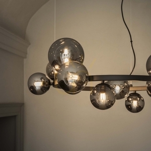 Závesné svietidlo Ideallux Perlage SP14 Ambra mosadz/jantár 85 cm 322797 small 3