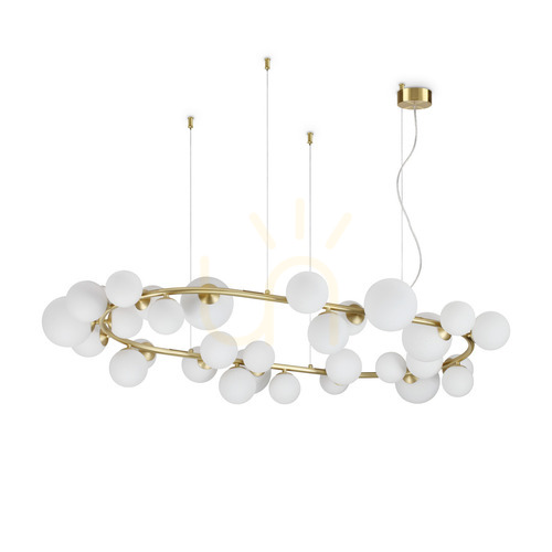 Skontrolujte Závesné svietidlo Ideallux Perlage SP30 Bianco biele mosadzné 30xG9 296746