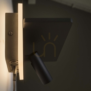 Nástenné svietidlo Ideallux Piano AP Nero čierne LED 10W 2x svetlo 287300 small 3
