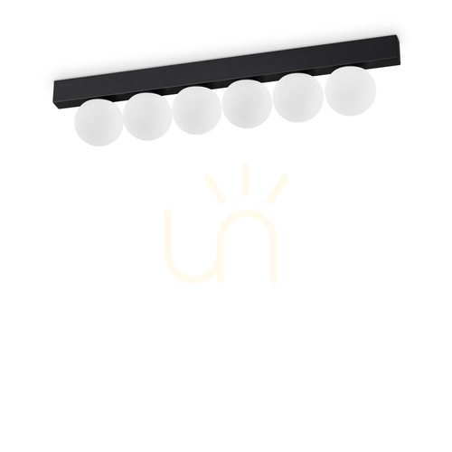 Skontrolujte Plafón Ideallux BINOMIO 313290 čierny LED 18W 6x sklo kov 43,5 cm
