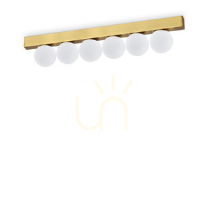 Plafón Ideallux Ping Pong PL6 Ottone mosadz 43,5 cm LED 18W 328263 small 0