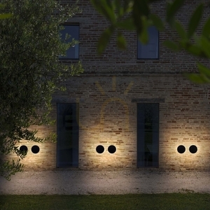 Vonkajšie nástenné svietidlo Ideallux Punto AP D30 antracit LED 16W 313566 small 2