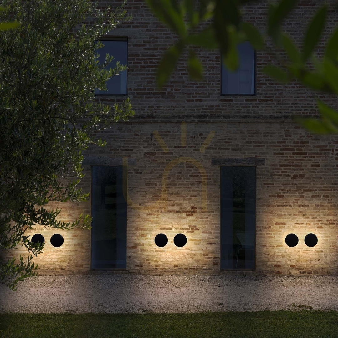 Náhľad Vonkajšie nástenné svietidlo Ideallux Punto AP D30 čierne LED 16W 328577 Vonkajšie nástenné svietidlo Ideallux Punto AP D30 čierne LED 16W 328577