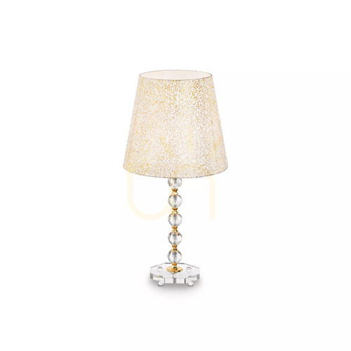 Skontrolujte Stolová lampa Ideallux Queen TL1 Big zlatá E27 67,5 cm 077758