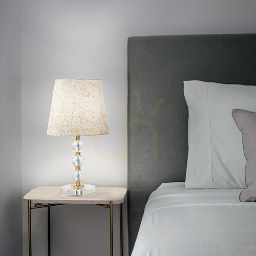 Skontrolujte Stolová lampa Ideallux Queen TL1 Medium zlatá E27 077741