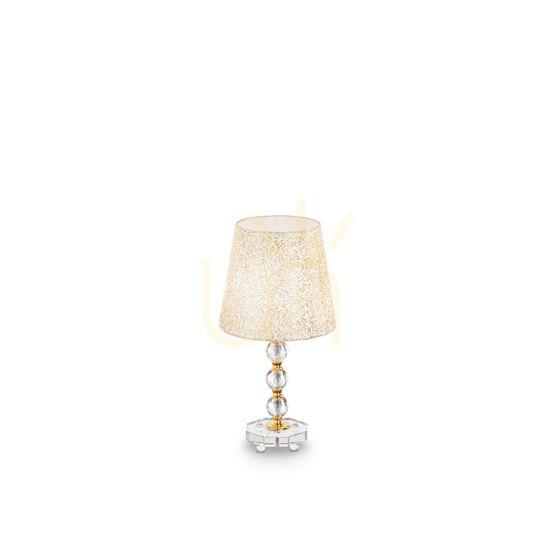 Skontrolujte Stolová lampa Ideallux Queen TL1 Medium zlatá E27 077741 Stolová lampa Ideallux Queen TL1 Medium zlatá E27 077741