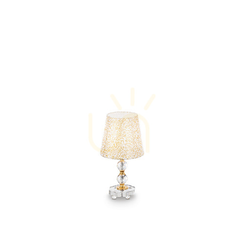 Skontrolujte Stolová lampa Ideallux Queen TL1 Small zlatá 077734