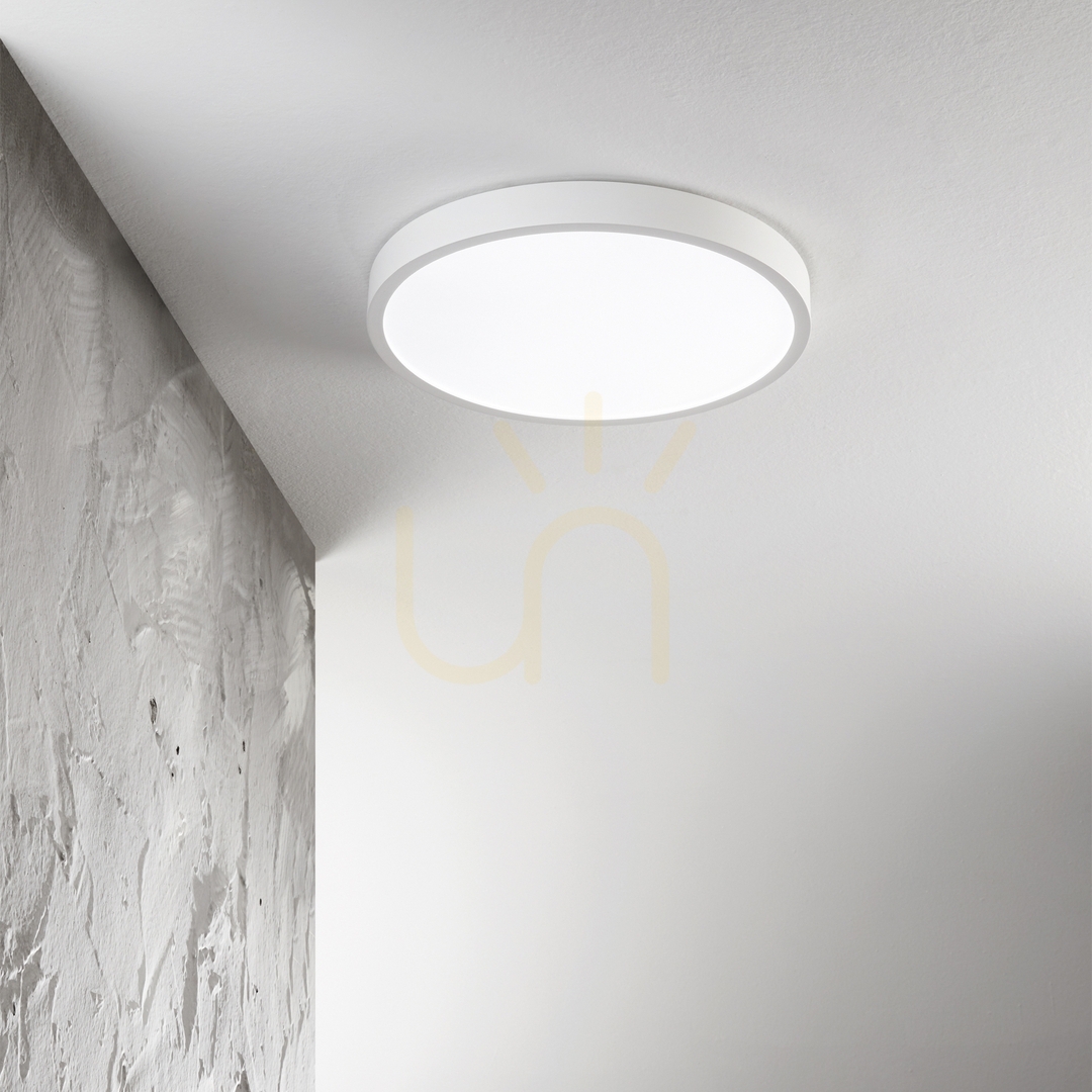 Displej Kúpeľňové stropné svietidlo Ideallux RAY 318264 biele IP44 40 cm LED 26W Kúpeľňové stropné svietidlo Ideallux RAY 318264 biele IP44 40 cm LED 26W