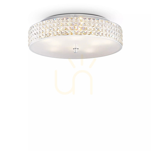 Skontrolujte Plafón Ideallux Roma PL9 chróm krištáľ 50 cm 087863