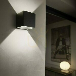 Vonkajšie nástenné svietidlo Ideallux Rubik 142302 LED 8,5W 4000K čierne small 1