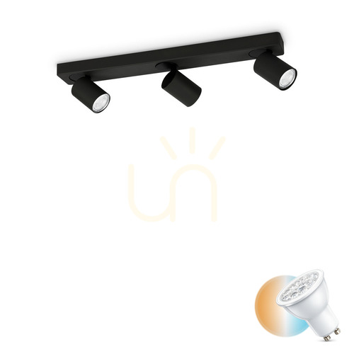 Skontrolujte Plafón Ideallux Rudy PL3 Round Nero čierny 3xGU10 54 cm 229058