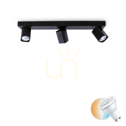 Skontrolujte Plafón Ideallux Rudy PL3 Square čierny 3xGU10 54 cm 321516