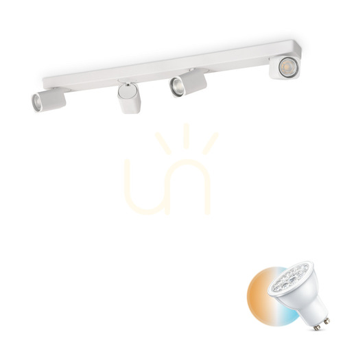 Skontrolujte Plafón Ideallux Rudy PL4 Square Bianco biely 4xGU10 294827