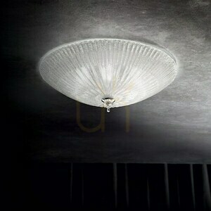 Plafón Ideallux Shell PL3 transparentný sklenený 40 cm 008608 small 2