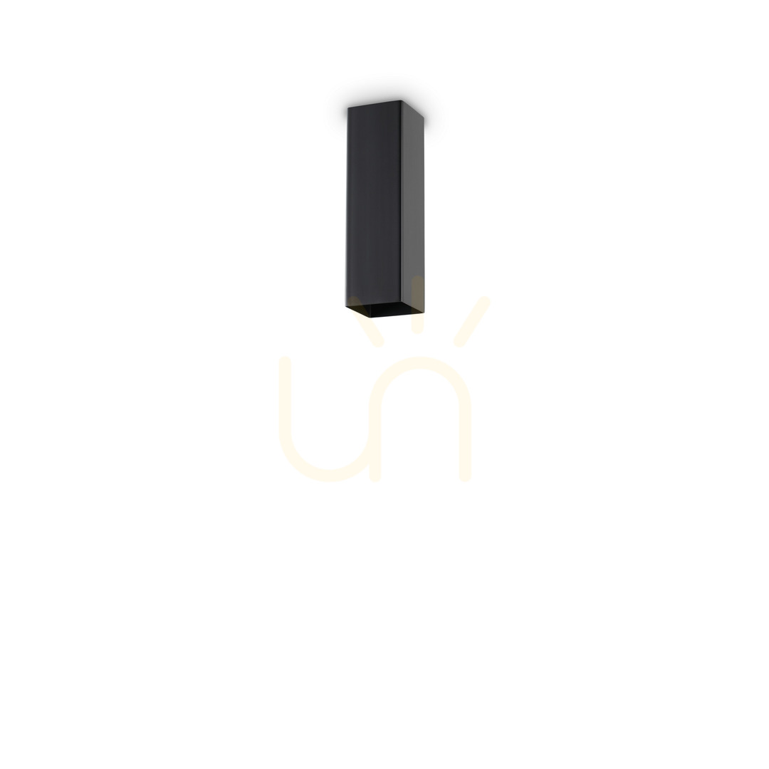 Náhľad Plafón Ideallux LOOK 233765 čierny GU10 1x28W kov 6x20 cm Plafón Ideallux LOOK 233765 čierny GU10 1x28W kov 6x20 cm