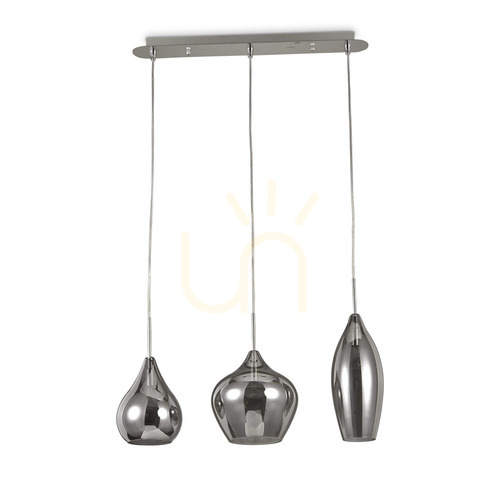 Skontrolujte Závesné svietidlo Ideallux SOFT SP3 Fumé 111865 chróm 3xE14 60 cm