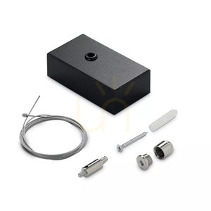 Závesný kábel s stropnou krytkou Ideallux STEEL 2 m čierny 276304 small 1