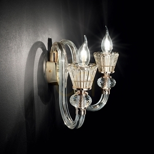 Nástenné svietidlo Ideallux Strauss AP2 zlaté sklo 2xE14 140599 2 Nástenné svietidlo Ideallux Strauss AP2 zlaté sklo 2xE14 140599 small 2