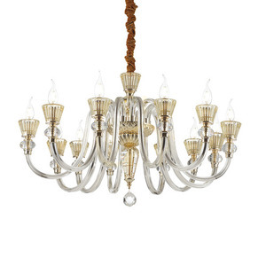 Luster Ideallux Strauss SP12 zlatý 12xE14 sklo 140612 0 Luster Ideallux Strauss SP12 zlatý 12xE14 sklo 140612 small 0